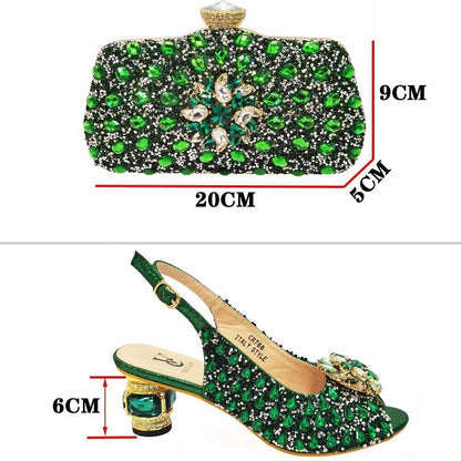 Ladies Leather Shoe and Bag Set Shoe with Matching Bag Set Shoes Bag Set Party