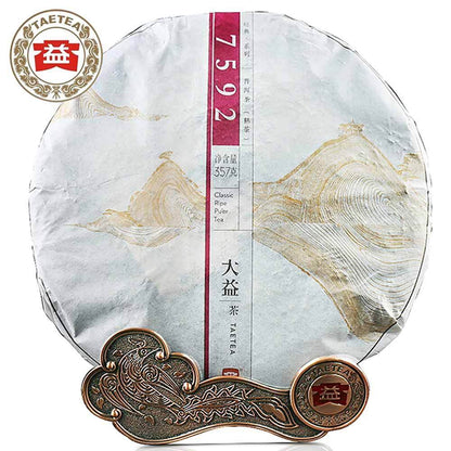 100% Authentic TAETEA Pu'er 7592 Shu Puerh Cake Ripe Puer Tea 357 g
