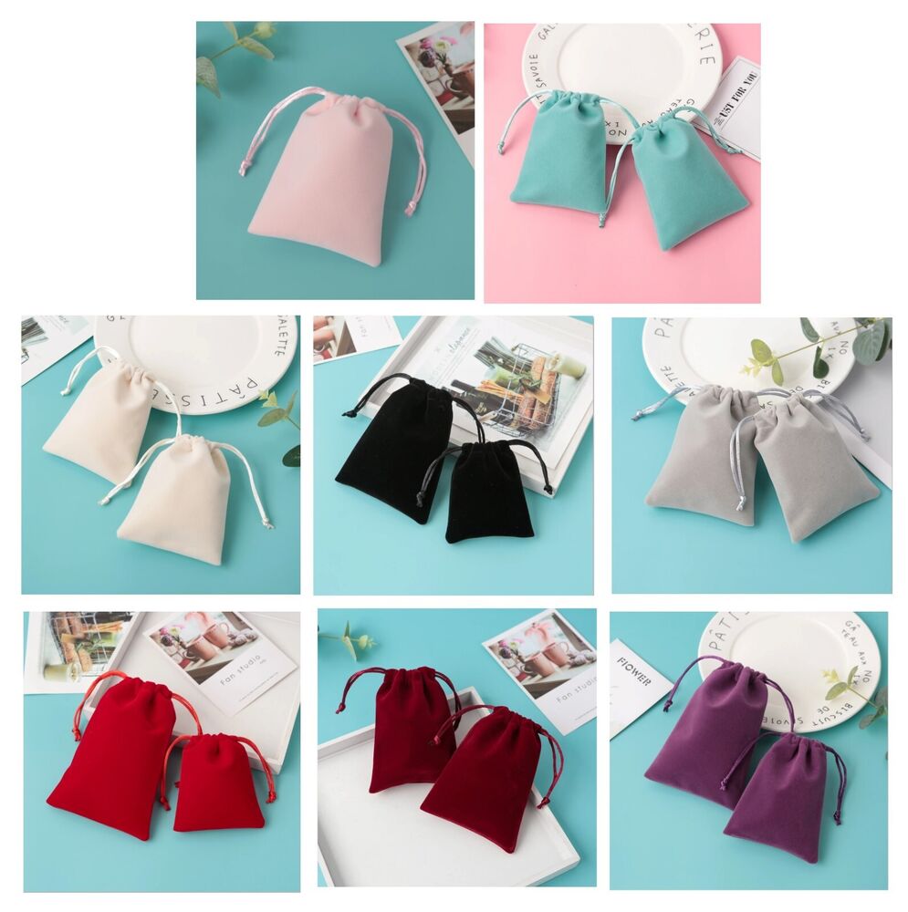 Jewelry Pouches 5Pcs Velvet Gift Packing Drawstring For Wedding Party Candy Bags