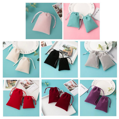 Jewelry Pouches 5Pcs Velvet Gift Packing Drawstring For Wedding Party Candy Bags
