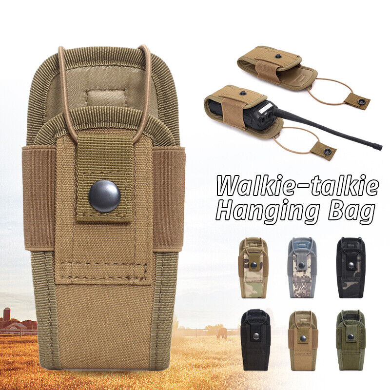 Tactical Molle Radio Walkie Talkie Pouch Waist Bag Holder Pocket Interphone Bag