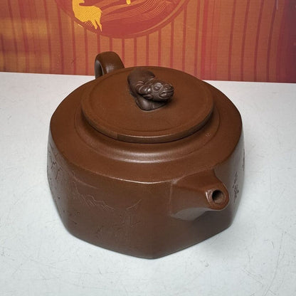 Chinese Yixing Purple Clay Teapot Tea Set Pot Zisha Ceramic Cute Decor Figurine