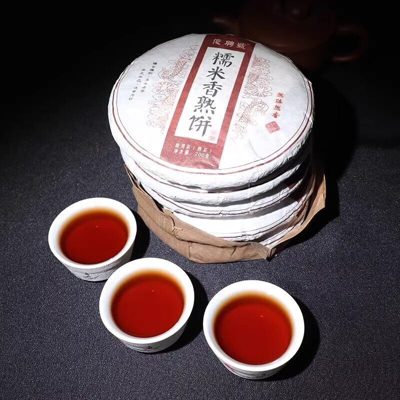 Glutinous Rice Fragrant Yunnan Red Puer Tea Cooked Puerh Tea Healthy Care 357g