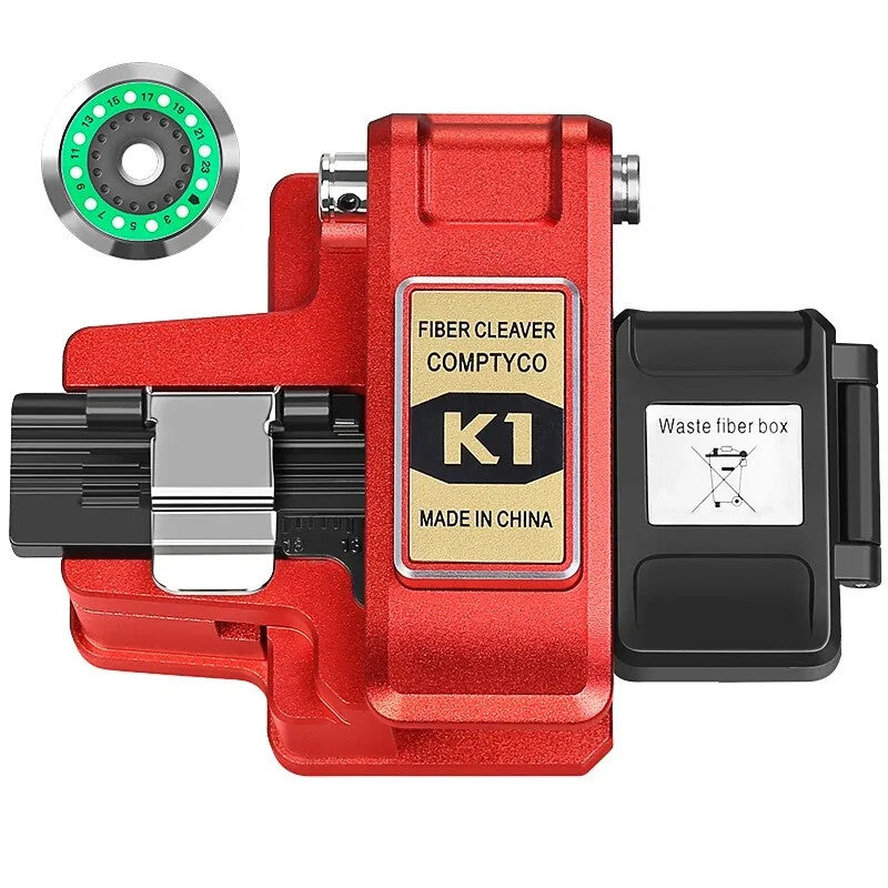 K1 Fiber Cleaver FTTH Optical Fiber Cable Cutting Knife Tool Waste Fiber Box
