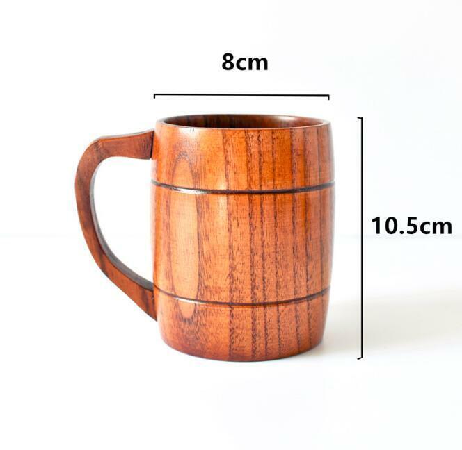 350ml Classic Style Wood Cup Wooden Beer Mugs Drinking Tea Cup Home Drinkware
