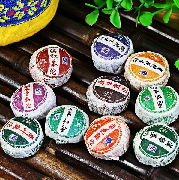 10 Kinds Different Tastes 30Pcs/bag Chinese Tea Puer Cooked Raw Tea Puerh Tea