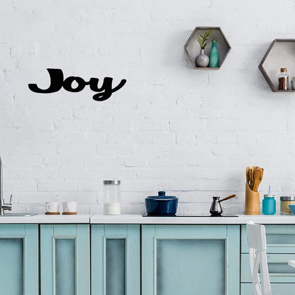 Joy Word Metal Wall Art | 9" Long X 4" High