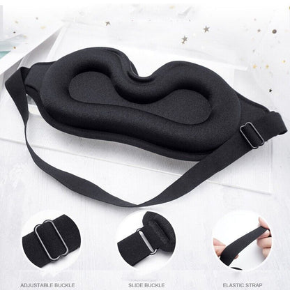 3D Sleep Mask Silk Men Women DryEye Sleeping Padded Shade Cover Travel Blindfold