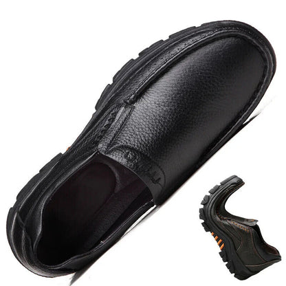 Spring Autumn Genuine Leather Shoes Men's Loafers Male Footwear Rubber