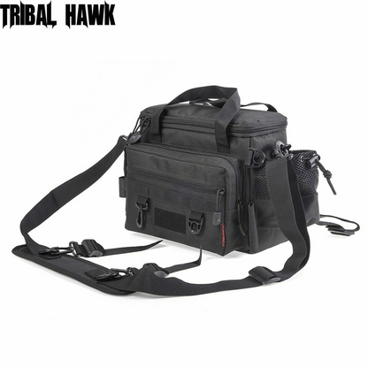 Multifunctional Fishing Tackle Shoulder Bag Hiking Waist Pack with Bottle Pouch