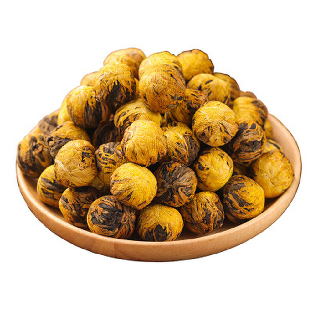 500g Black Tea Dragon Gold Huang Ju chrysanthemum Dian Hong Blooming Tea Ball