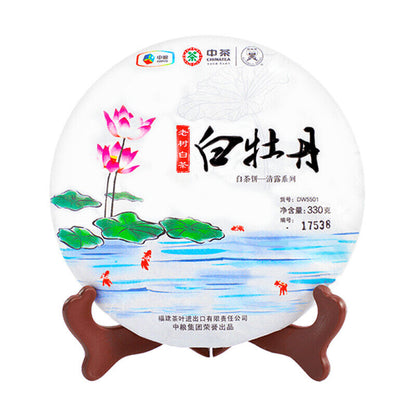 China Tea Organic Fuding Supreme Bai Mu Dan White Peony Cake White Tea 330g