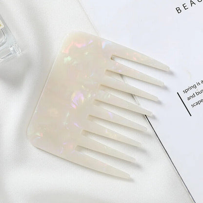 Women Hair Comb Acetic Acid Sheet Wide Tooth Anti-Static Stylish Exquisite 9.5cm