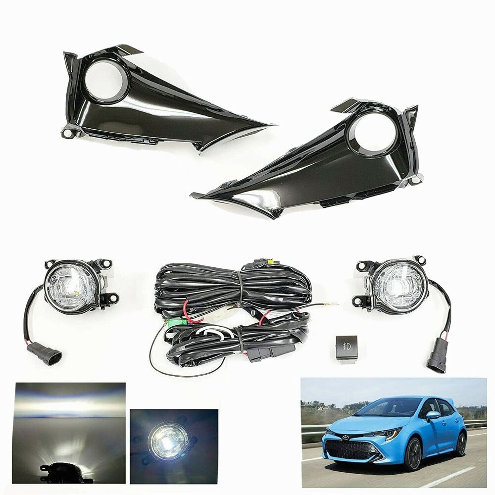 For 2019 2020 2021 Toyota Corolla Hatchback LED Fog Lights w/Switch Left+Right