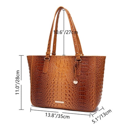 Patent Leather Women's Crocodile Handle Underarm Tote, Shoulder Bag Party Bag
