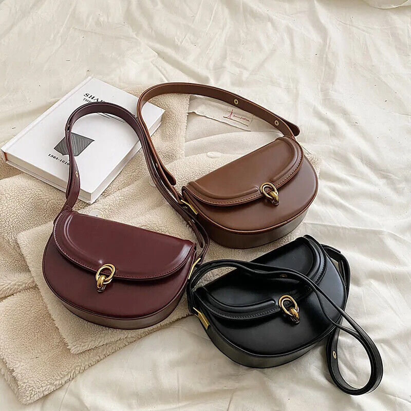 Saddle Crossbody Bags Women PU Leather Small Shoulder Handbags and Purses Bag