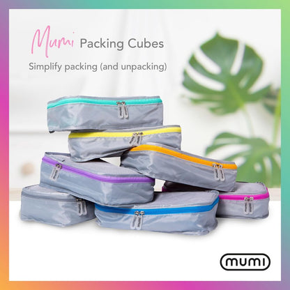 MUMI Packing Cubes, 5 Cubes for Suitcases, Travel Bags One_Size, pink
