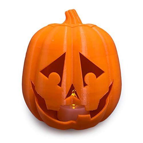 EnderToys Halloween Pumpkin Decor - Flameless LED Tea Light Orange