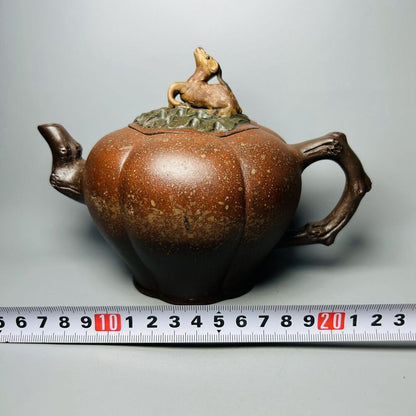 Chinese Yixing Purple Clay Teapot Tea Set Pot Zisha Ceramic Cute Decor Figurine