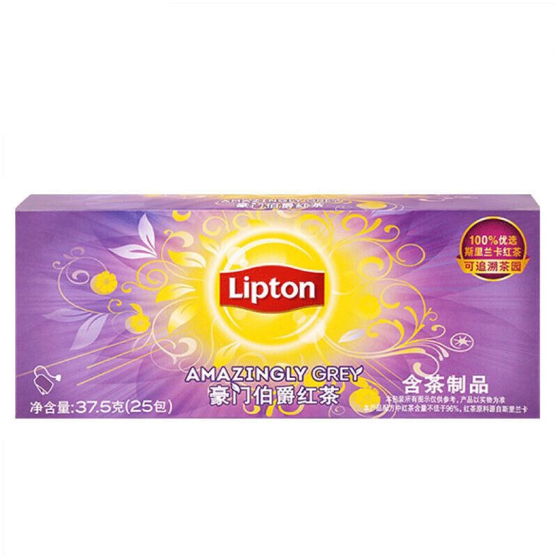 Lipton Natural Black Tea Ready-To-Go Bags Serve Hot or Cold, 37.5g *25 bag/box