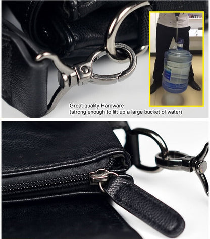 Men's Faux Leather Small Single Shoulder Bag Crossbody Messenger bag Hand Purse