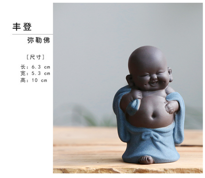 Big belly Maitreya Buddha tea pet decoration Yixing purple sand tea playing tea