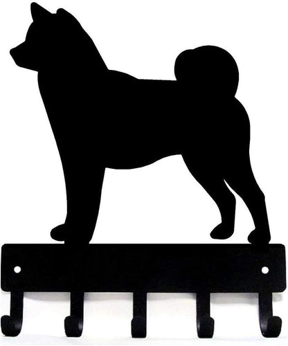 Shiba Inu Dog - Key Hooks & Keychain Holder - 6 inch Wide Metal Wall Art