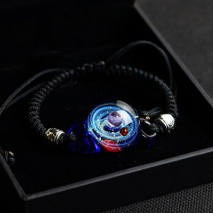 Men Women Beaded Bracelets Nebula Cosmic Handmade Galaxy Couple Jewelry Presents