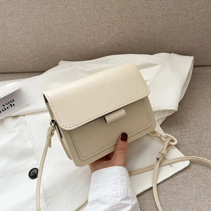 Small Crossbody Bag Lightweight Synthetic Leather Messenger Flap Handbag Purse
