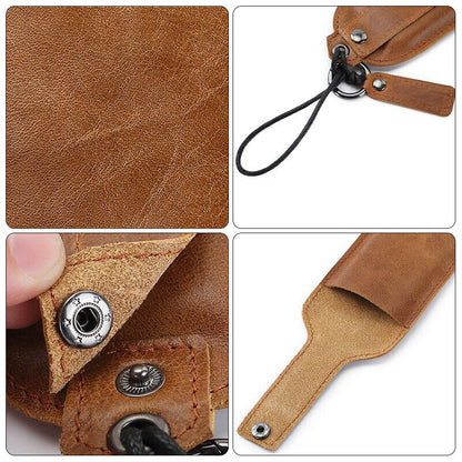 1pcs Car Key Holder Cover Key Chain Bag Leather Remote Fob Case Pouch Unisex
