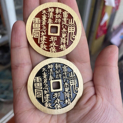 Chinese Ancient Coins Copper Brings Good Luck Wealth Feng Shui Collection 28x2mm