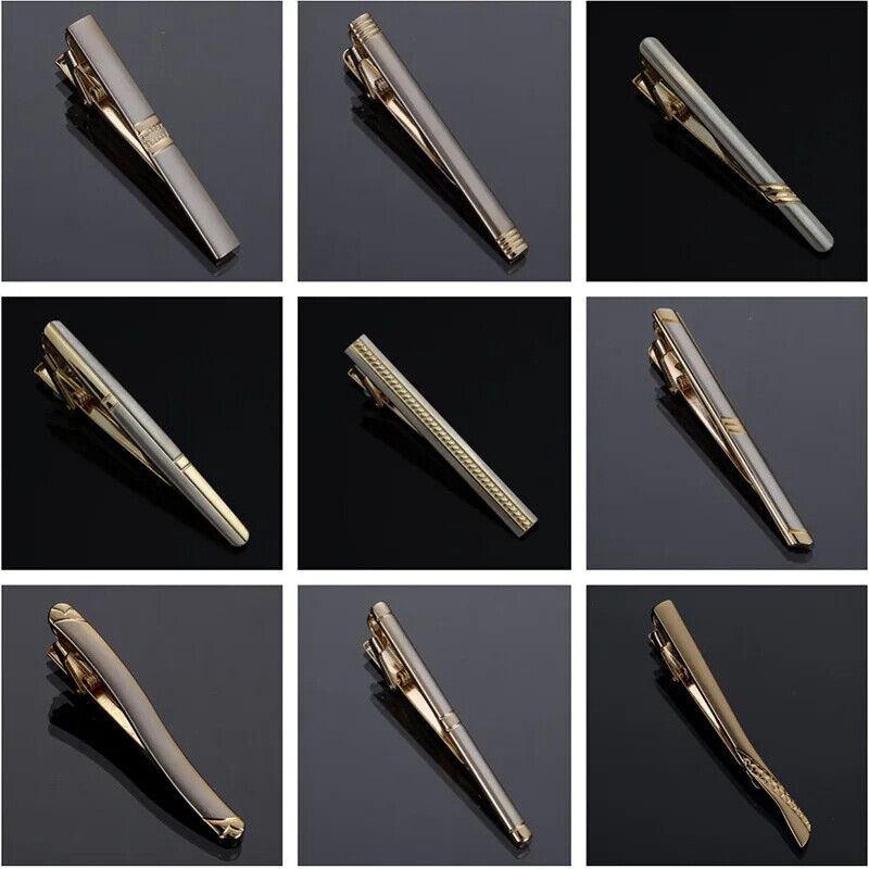 Men Business Necktie Clips 5.5cm Metal Ties Classic Simple Fashion Clasp Jewelry