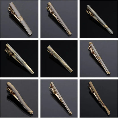 Men Business Necktie Clips 5.5cm Metal Ties Classic Simple Fashion Clasp Jewelry