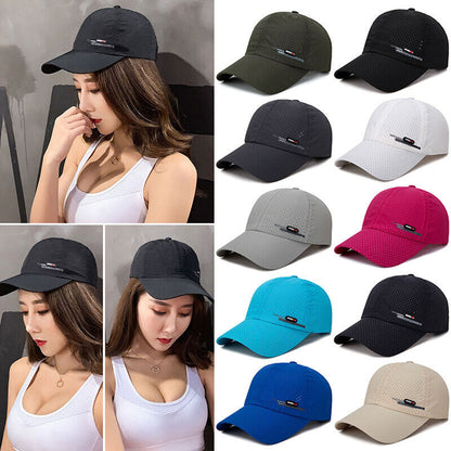 Unisex Baseball Cap Quick Drying Hats Snapback Sun Sport Breathable Casual Gift