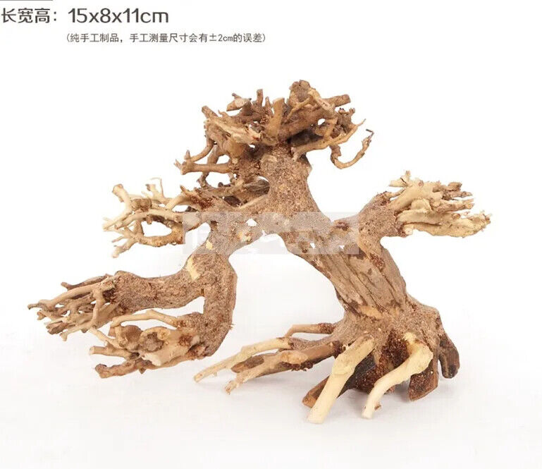 Aquarium Ornament Wood Bonsai Christmas Tree Tank Moss Trunk Driftwood DIY Decor