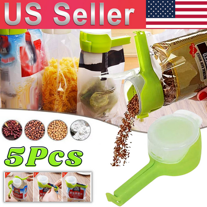 5Pcs Selladoras de Bolsa al Vacio Herramienta de Cocina Sellador de Bag Comida