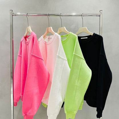 Sweatshirt Bag O-neck Pullover Hoodies Long- Sleeve Tops Lady Sweatshirts