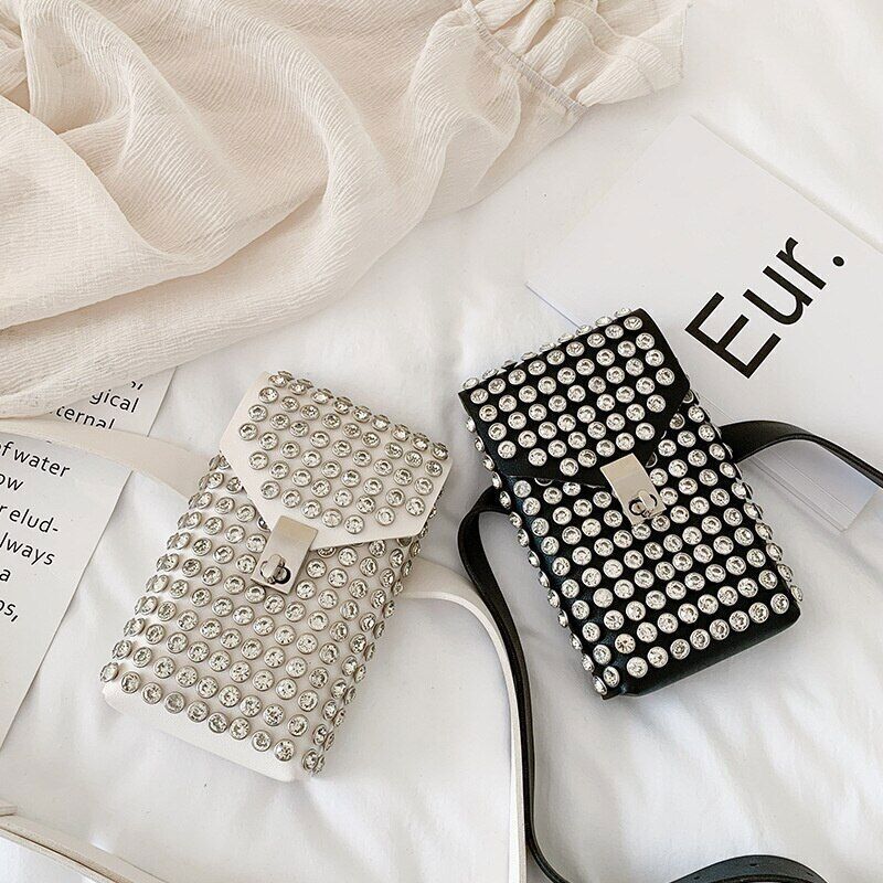 Diamonds Mini Bags Women Mobile Phone Bag Crossbody Bag Coin Ladies Wallet