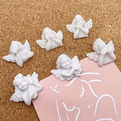 Message Board Push Pin 6Pcs Baroque Style Little Angel Map Thumbtacks Decoration