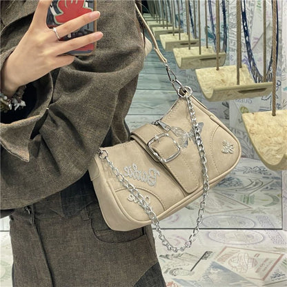 Handbags Small Shoulder Bags Versatile Underarm Bag 25*8*15 CM Purse Beige 1 PC