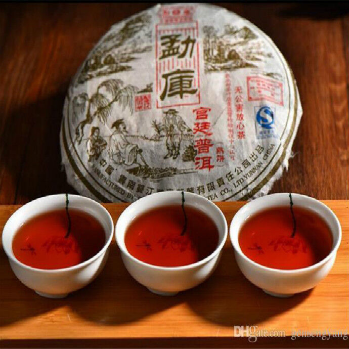 Ripe Pu-erh Tea Black Tea Gong Ting Royal Old Puer Tea Cake Yunnan Mengku 400g