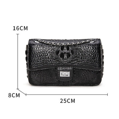 Handcrafted NileCrocodile Skin Leather Lady's Party/Cocktail Bags Crossbody Bag