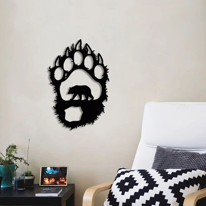 Bear Theme Decor Wall Art Decorations, Indoor Living Room Classic Room Decor