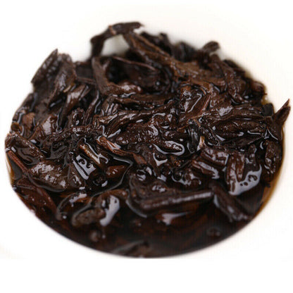 357g First Class "Jiao Yang" Haiwan Old Comrade Blazing Sun Ripe Puerh Puer Tea