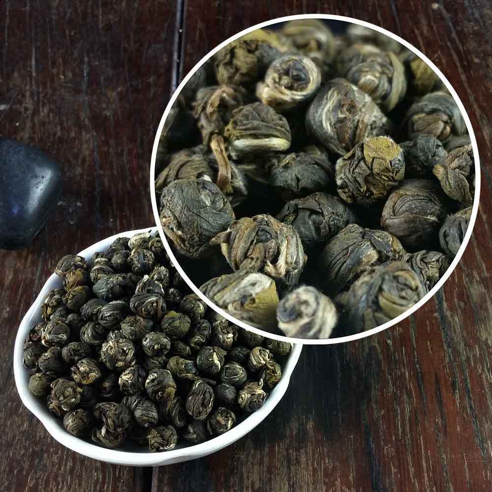 100% Natural Jasmine Pearls Fresh Green Tea Jasmine Dragon Pearl Green Tea