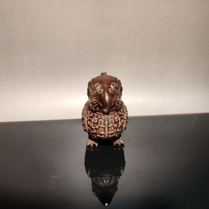 parrot owl statue figurine wood carving sculpture home decor living room gift