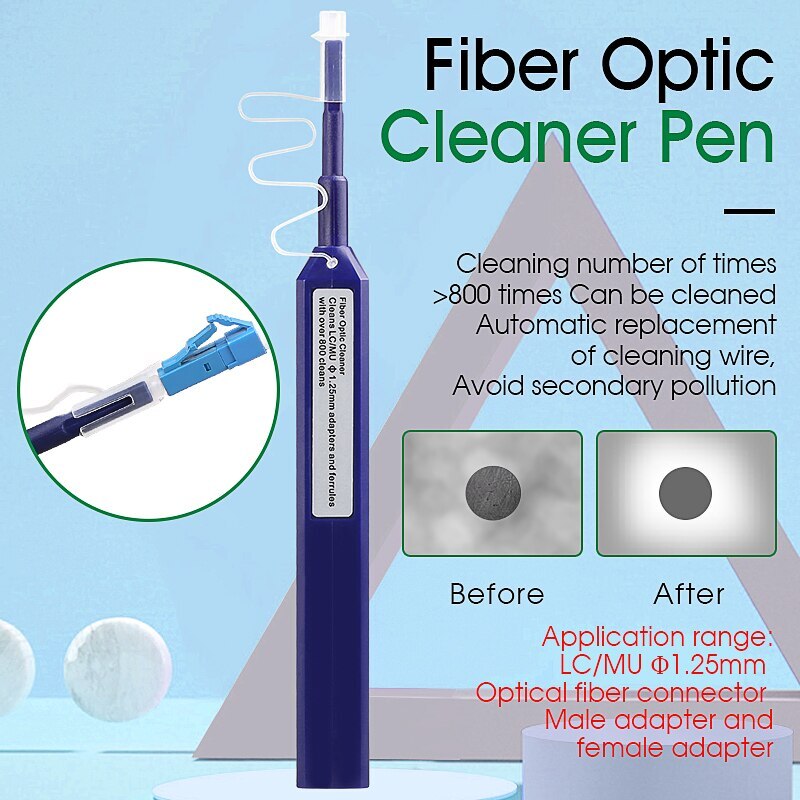 SC/FC/ST 2.5mm Fiber Optic Cleaning Pen LC/MU 1.25mm Cleaning Fiber Cleaner Tool