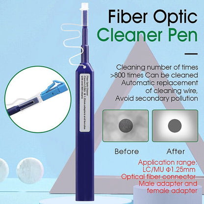 SC/FC/ST 2.5mm Fiber Optic Cleaning Pen LC/MU 1.25mm Cleaning Fiber Cleaner Tool