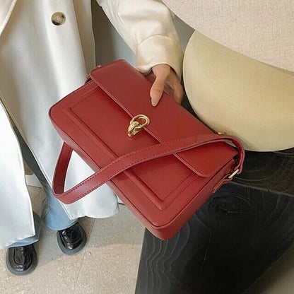 Women's Classic Vintage Handbag Leather Shoulder Bag Luxury Quality Retro Gift