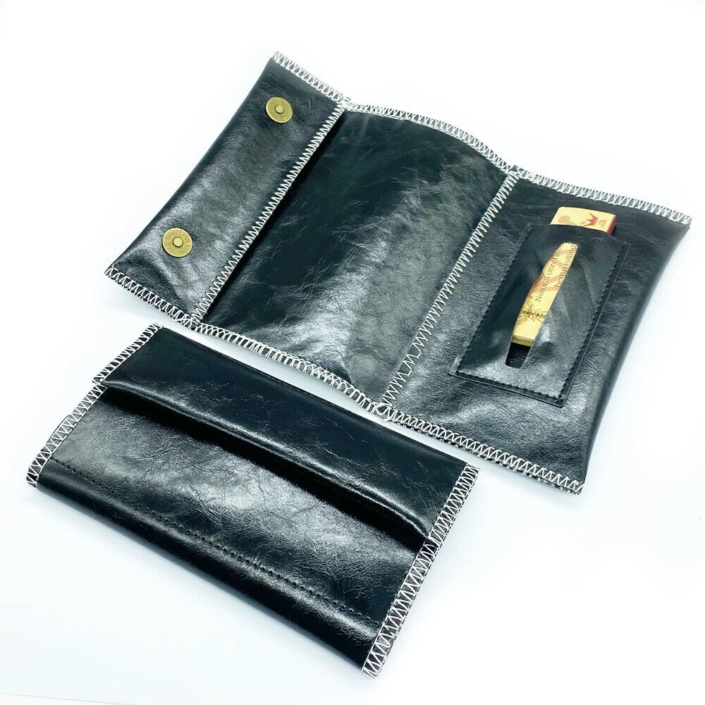 Tobacco Case PU Leather Pouch Bag Case Portable Cigarettes Rolling Pipes Storage